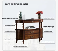 Console américaine, semi-circulaire, table console européenne de luxe simple et légère, buffet décoratif de couloir, salon