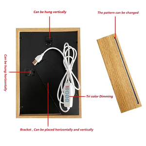 Customizable 3D Creative LED Frame Picture Table Lamp Decorative Night Light for Living Room Unique Wall Decoration - Product Image 6