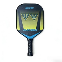 Raquette de pickleball en fibre de carbone et fibre de verre avec noyau en nid d'abeille de 14 mm, logo personnalisé OEM ODM