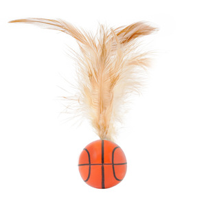 Saint Yi <b>Cat</b> Bouncy Ball With Feather Chew <b>Toy</b> For <b>Interactive</b> Play And Boredom Buster - Product Image 5