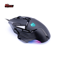 Royal Kludge Mouse Game RK, Mouse Gamer Logo Muis Led Berkabel Pc Premium untuk Bermain Game
