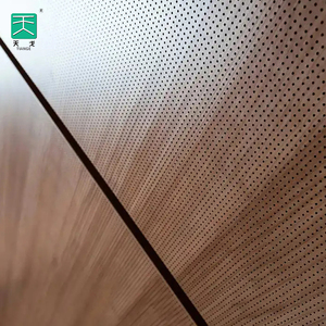 Tiange hội trường giá acoustical tường và trần Đục gỗ <span class=keywords><strong>MDF</strong></span> rãnh Acoustic ván ép Bảng điều khiển - Product Image 6