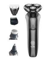 RUNWE RS995 tondeuse à barbe électrique rotative à triple lame affichage LED Rechargeable IPX6 lavable voyage serrure cheveux rasoir pour hommes