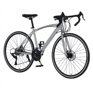 Vélo de route en acier à haute teneur en carbone 700C 21 vitesses 30 vitesses <span class=keywords><strong>Frein</strong></span> à disque double Charge de 150 kg Vélo de <span class=keywords><strong>course</strong></span> pour adultes Vélo de route Vélo pour hommes - Product Image 1