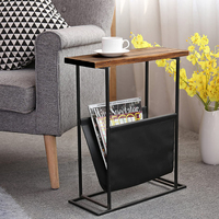 Meja Samping Logam Kopi KD Persegi Panjang, Furnitur Ruang Tamu Lain Modern Eropa dengan Pemegang Majalah Disesuaikan