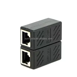 סוג stp 1000mbps cat5e cat6 נקבה כדי קומפלר מחבר rj45 stp בתוך הקופלר