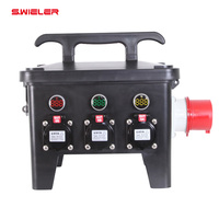 Boîte de distribution d'alimentation portable pour scène DJ disco, 6 à 8 prises, 16A, 3 phases, entrée 32A 5 broches, distributeur d'alimentation en plastique