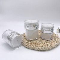 Pot à pompe sans air blanc de 1 oz, 1,7 oz, 3 oz, 15 ml, 30 ml, 50 ml, 100 ml, pot à crème sous vide sans air, pot cosmétique pour soins de la peau, fourni par l'usine