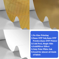 Goosam 30 45 60 cm 24 pouces 100 Mtr rouleau Dragon échelle or argent estampage Textile impression par transfert direct PET DTF Film