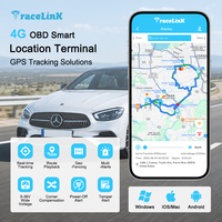 Mini Rastreador GPS OBD2 Preciso con Red 4G LTE, WiFi, Conexión Plug and Play, Rastreo de Vehículos en Tiempo Real con Tarjeta SIM GSM GPRS