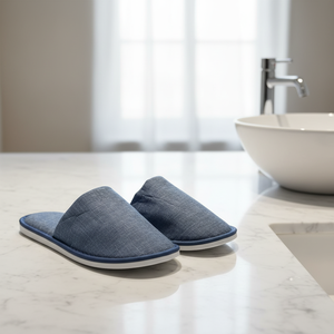 Chaussons d'hôtel jetables écologiques en tissu non tissé, bon marché, en gros, pour voyages, hôpitaux, usage portable, ensemble de chaussons pour invités - Product Image 1