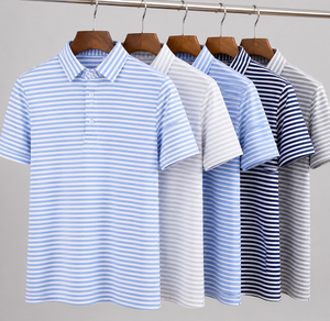 Camiseta Polo a Rayas para Hombre OEM, Multicolor, Manga Corta, Informal, de Verano, para Golf, con Logotipo Personalizado - Product Image 5