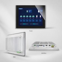 EverGlory Panel PC Táctil Industrial Sin Ventilador de 12.1 Pulgadas, DC 9-36V, USB, LAN, COM, Man Hinh Cam Ung para Automatización de Fábrica