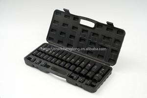 35pcs 1/2 Inch Impact <strong>Socket</strong> <strong>Set</strong> with Hard Case Customizable Plastic Box &amp; Handles Cr-Mo Material OEM Wrench <strong>Set</strong> - Product Image 3
