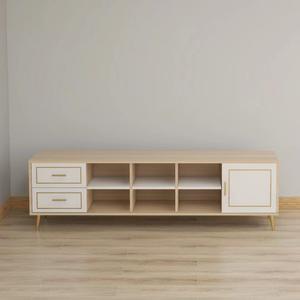 ชุดห้องนอนขนาดกะทัดรัดพร้อมโครงเตียงไม้เนื้อแข็งพร้อมตู้เสื้อผ้าและขาตั้งทีวีสำหรับโรงแรมขนาดเล็ก - Product Image 3