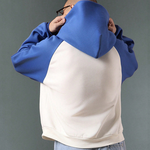 Surdimensionné Hommes Blanc Bleu Corps Contraste Pull Hiver Mode Chaud Sweat Logo Personnalisé Tenues Boxy Coton Personnalisé Hoodies - Product Image 2