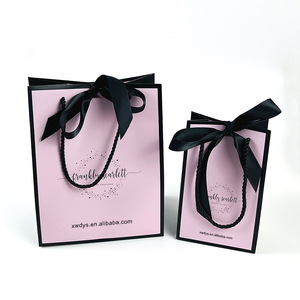 <span class=keywords><strong>2025</strong></span> Thiết kế thời trang in logo tùy chỉnh bolsa de papel túi giấy màu hồng với nơ ruy băng túi giấy có tay cầm - Product Image 3