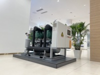 Unité de compresseur frigorifique à vis CO2 à ammoniac, bi-étagé, anticorrosion, haute efficacité, 380V 50Hz pour chambres froides
