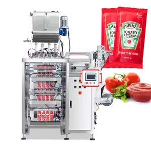 Автоматическая Многополосная упаковочная машина для жидких Саше, небольшой пакет, паста для медового соуса, упаковочная машина для кетчупа