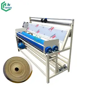 Kumaş rulo ve sayma makinesi dijital metre sayacı kumaş haddeleme makinesi için kumaş muayene