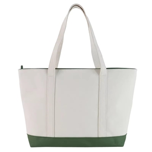 Bolsas de Lona Resistentes Reutilizables de 20L con Bolsillo Interior, Diseño de Letras y Doble Asa para la Playa, Viajes y Picnic - Product Image 3