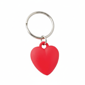 Portachiavi a Forma di Cuore in Plastica Rossa, Charm d'Amore, Regalo per San Valentino - Product Image 2