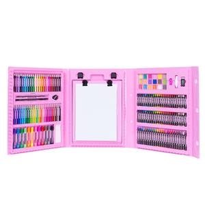 LISI 176 PCSキッズアートドローイングキット両面三つ折りイーゼルボックスオイルパステルスクレヨン色鉛筆ペイントブラシ - Product Image 1