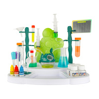 Kit de laboratoire de chimie professionnel junior, matériaux non toxiques et détaillés, apprentissage Montessori pratique, station de recherche robuste, coffret cadeau
