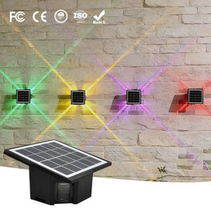 Appliques murales solaires LED étanches pour jardin et cour, éclairage <span class=keywords><strong>ext</strong></span>érieur haut et bas, lampes solaires <span class=keywords><strong>ext</strong></span>érieures pour clôture et mur - Product Image 2
