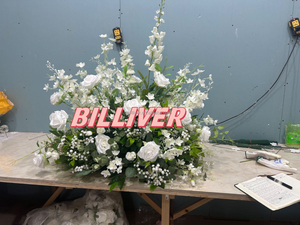 Arrangement de plantes vertes de 200*50 <span class=keywords><strong>cm</strong></span> pour mariage, table longue, conférence, centre de table floral, boules de fleurs décoratives pour mariage - Product Image 6