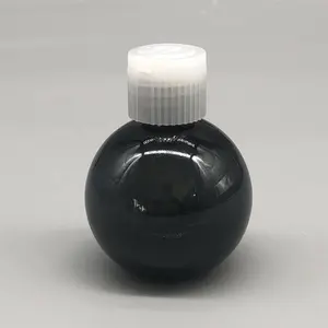 60ml 2oz Spherical Clear PET Ball Shaped Transparent Black Plastic Bottle For Cosmetics