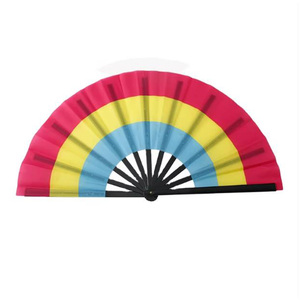 Tùy Chỉnh Cá Nhân Lớn Lớn Bán Buôn Khuyến Mại Gấp Tre Gỗ Nhựa Tay <span class=keywords><strong>Fan</strong></span> Xách Tay Với Logo Trang Trí Đám Cưới - Product Image 2