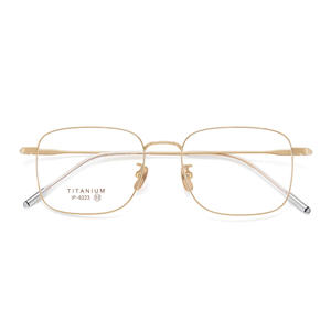 กรอบแว่นตาไทเทเนียมทรงสี่เหลี่ยม รุ่น 6223 สีทอง แบบเต็มกรอบ สำหรับทุกเพศ กันลื่น ผลิตที่เมืองตันหยาง - Product Image 1