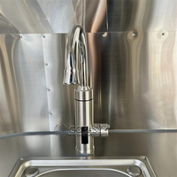 Café mobile de haute qualité, bar à café rapide et à glaces, remorque alimentaire en acier inoxydable avec four à pizza vintage