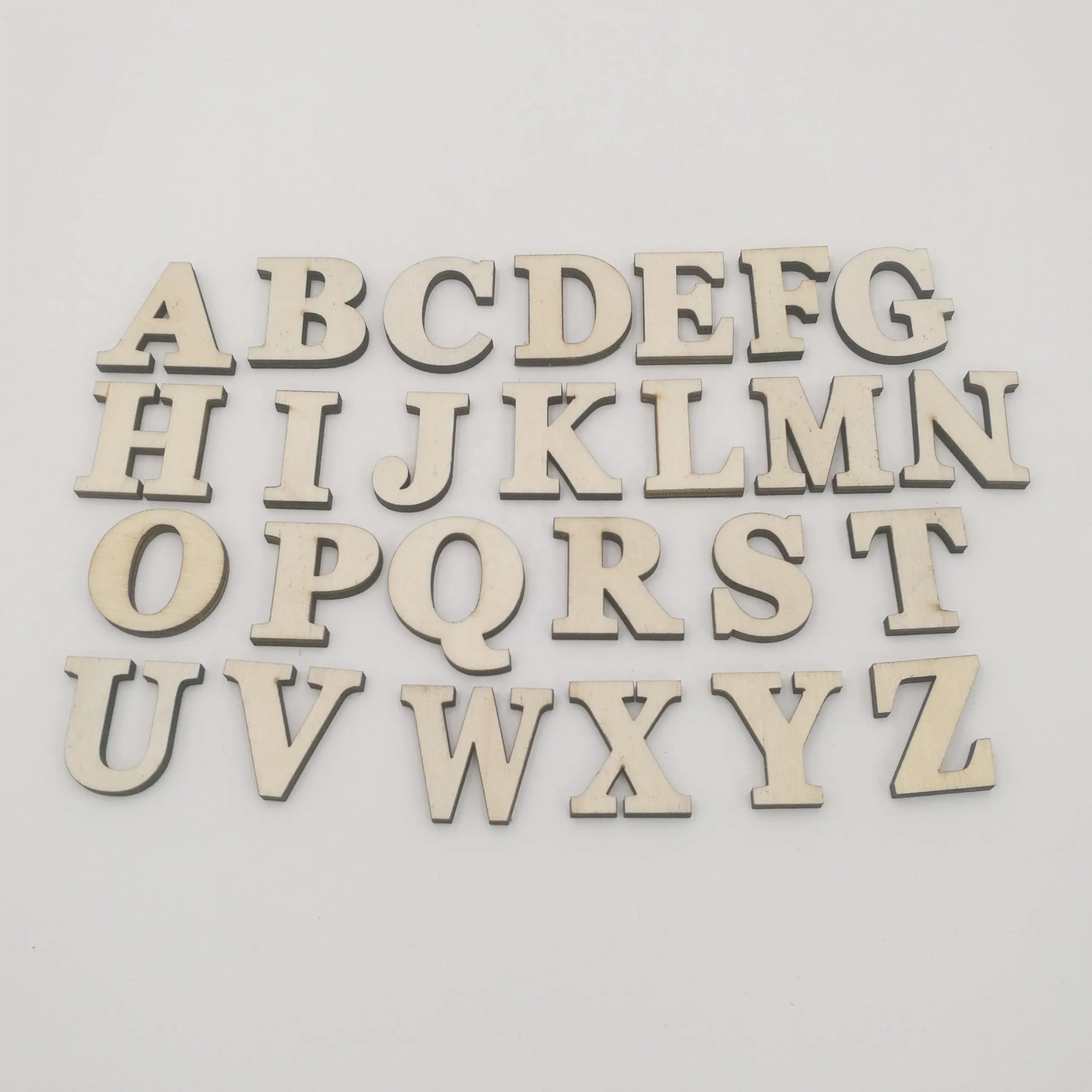 Großhandel DIY Holz Alphabet Buchstaben Dekoration selbst klebende Accessoires