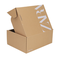 Boîte d'expédition en carton ondulé kraft de style avion, personnalisée en usine, en matériaux recyclés écologiques, avec laminage mat et éponge pour vêtements