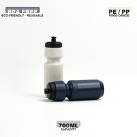 Bouteille d'eau de sport en plastique de 700 ml, sans BPA, anti-fuite, avec logo personnalisé, pour vélo et cyclisme, portable, vente en gros