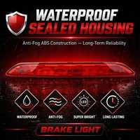 Feu Stop Central Arrière OEM 6Q6945097, Troisième Feu Stop LED W5W à Lentille Rouge pour VW Polo 9N Hatchback Spoiler de Toit