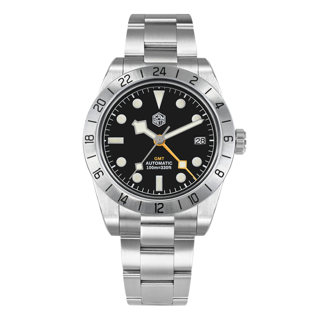 Wholesale Custom High Quality 316L Stainless Steel Dome Sapphire Glass NH34 Luxury Mechanical Automatic GMT Watch Men for Sale