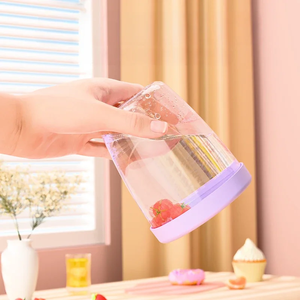 Portable Double Layer Salad Cup Drainable Fruit <b>Box</b> with Fork Leakproof Kitchen Tableware for Outdoor Picnics and Food <b>Storage</b> - Product Image 4