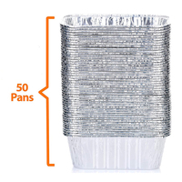 1Lb No.2 Small Size Food Containers Aluminum Take Out Disposable Aluminum Foil Containers to Go Food Alu Foil Container with Lid