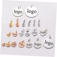 Logo personnalisé gravé disque pièce de monnaie en gros personnalisé audacieux initiale pendentif étiquettes pour animaux de compagnie bijoux de charme pour chiens et chats collier