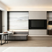 Cadre de lit en panneaux de bois écologiques et durables avec MDF mélaminé pour chambre à coucher, hôtel, école, appartement