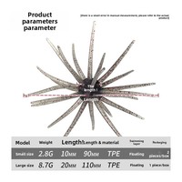 Hameçons en acier inoxydable pour appâts souples artificiels type Urène de mer bionique, 30g, Black Pit Water Belly Ball, Boîte flottante ABS