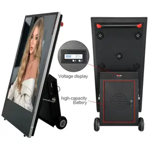 Outdoor Floor Stand Waterproof Portable Digital Signage Advertising Factory Price Customized Screen With Rechargeable Battery