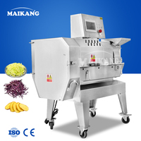 Hete Aanbieding Commerciële Snijmachine, Snijder, Hakker, Shredder, Cutter met Dubbele Koppen voor Wortels, Bladgroenten, Tomaten, Fruit en Groenten