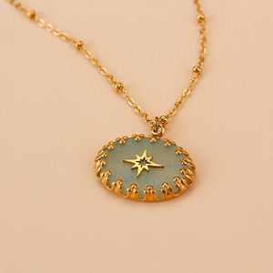 Pendentif en pierre naturelle pour femme, collier avec perles, Suspension en cristal, bijou à la mode, cadeau, nouveauté - Product Image 4