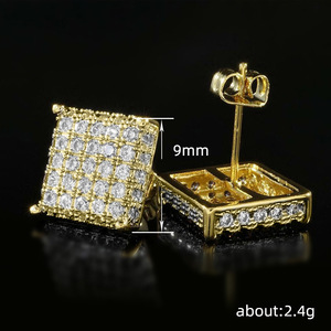 Orecchini a Perno Quadrati Semplici per Donne, Accessori per Orecchie alla Moda per Uso Quotidiano - Product Image 5