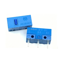 Micro-interrupteur de souris HUANO, bouton poussoir, coque bleue, matériau PVC rose, 20 millions de cycles de vie, applicable aux souris et aux claviers