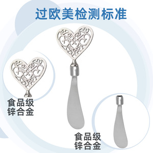 Heart Shaped Butter Knife Cheese Spreader Silver Small Valentine'S Day Gift Indoor Use Factory Price - Product Image 2